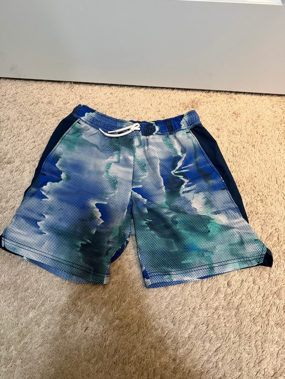 Boy’s Blue & Green Athletic Mesh Shorts